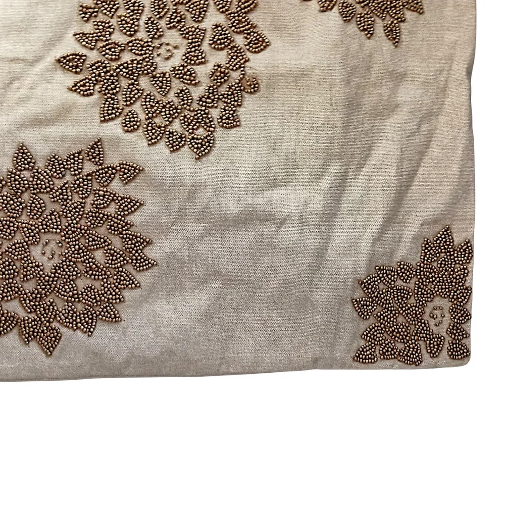 Pier 1 Imports Beaded Pillow Cover Square 17